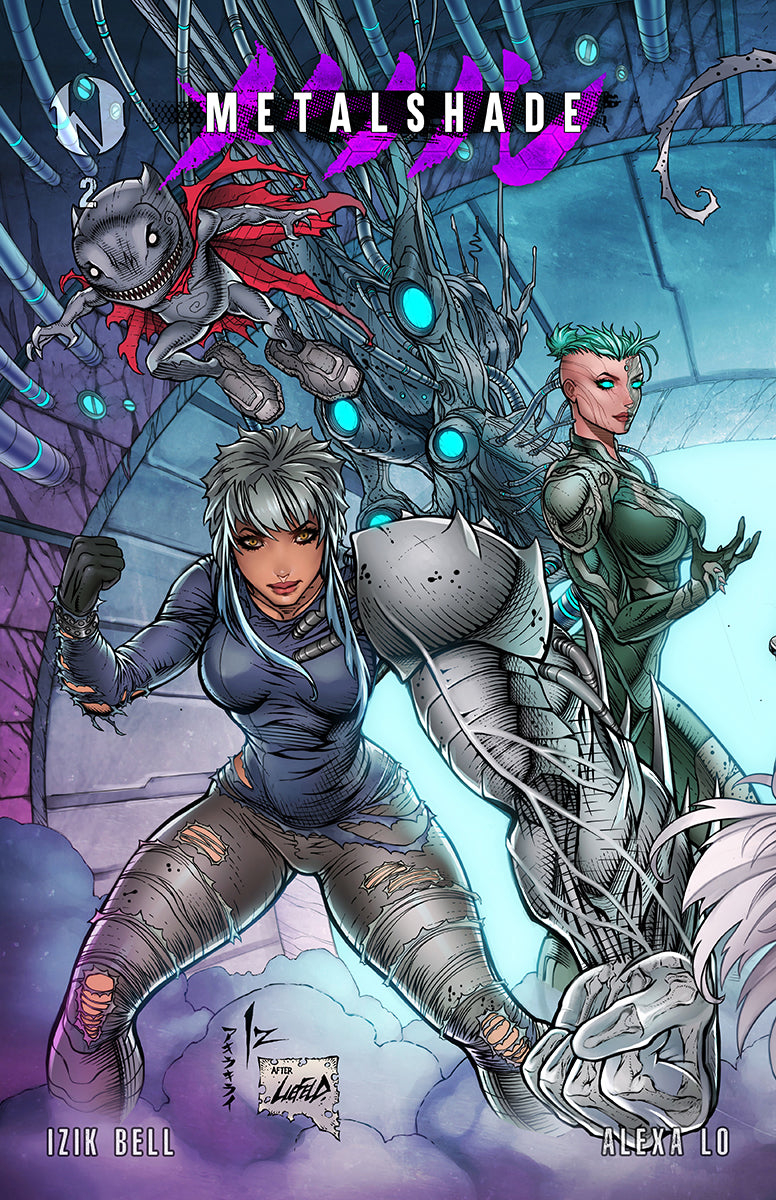 Metalshade #2 Kickstarter 'Liefeld Homage' connecting covers by popular creators Bell/Lo