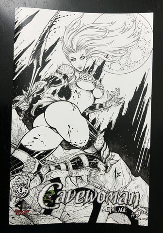 Cavewoman - Metal Age - Issue 2 [pure inks variant cover]