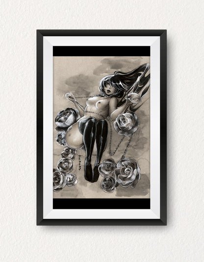 LEXXIA IN CHAINS Art Print